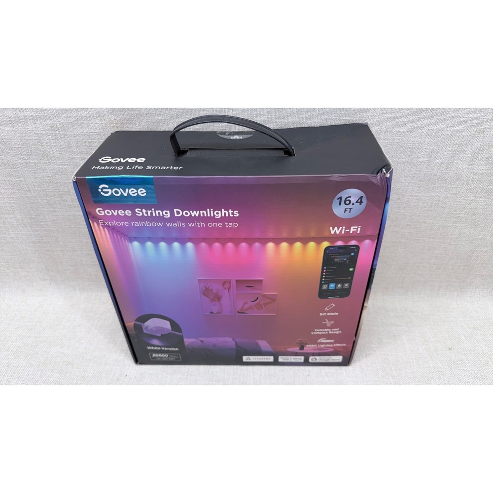 Govee String Downlights 16.4ft RGBIC Smart Wi-Fi LED Lights Matter New H608A